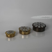 Vintage Set Of 3 Antique Brass