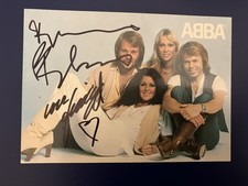 ABBA Signed Card Frida Benny