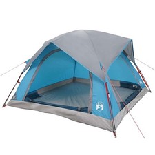 Camping Tent Cabin 4-Person Lightweight Dome Blue Waterproof vidaXL