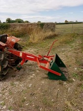 Rear End Loader for compact tractor, Perugini Concept model, manual tipping.