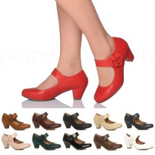 WOMENS LADIES COMFORT MID HEEL