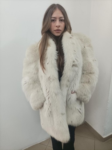Real fur fox coat natural - fur,