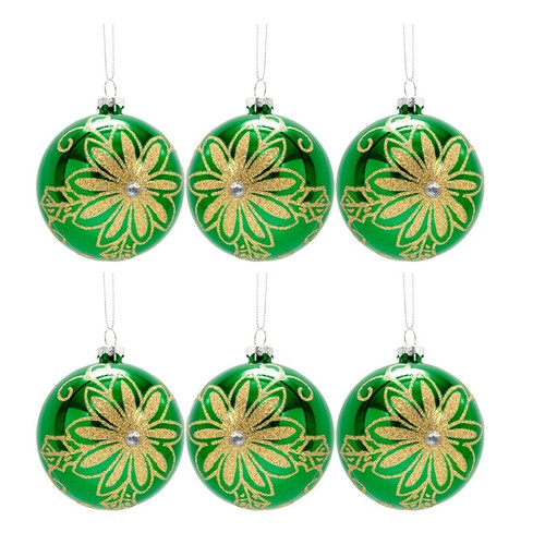 Christmas glass baubles - glass,