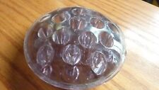 Vintage Flower Frog Pressed Glass 16 Hole 10 x 2" ?????