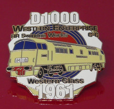 Danbury Mint British Locomotive Train Pin Badge D1000 Western Enterprise 1961