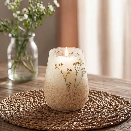 Tall glass jar candles - jar,