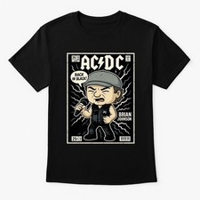 AC/DC Back In Black Comic Pop Art Brian Johnson Unisex Adults & Kids T-Shirt