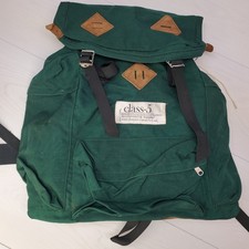 Vgt 70's Class 5 Mountaineering Equipage Green Canvas Leather Trim Backpack