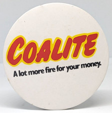 Vintage COALITE Coke Smokeless Fuel Thomas Parker Energy 70's Badge Pin (P1962)