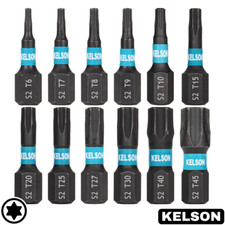 12pcs Torx 25mm Screwdriver Bits T6 T7 T8 T9 T10 T15 T20 T25 T27 T30 T40 T45