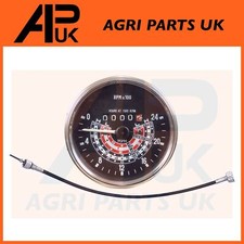 MPH Rev Counter Tachometer + Tacho Drive Cable for Massey Ferguson 35x Tractor