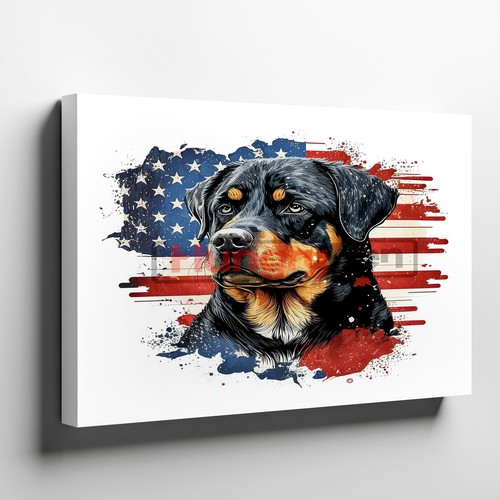 Rottweiler dog canvas wall art - wall,
