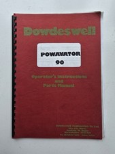 DOWDESWELL POWAVATOR 90 PARTS & OPERATORS MANUAL