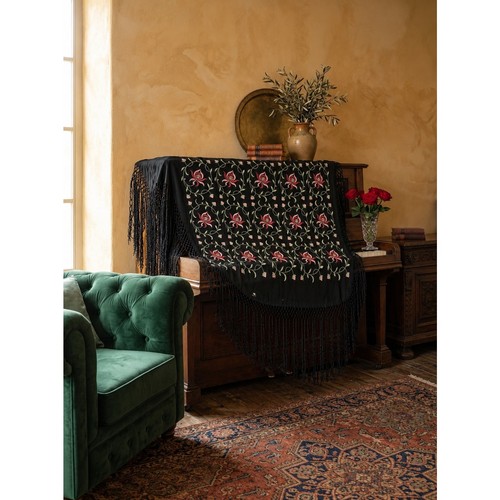 Vintage chinese silk hand - silk,