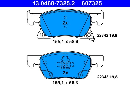 Front brake pad set - pad,