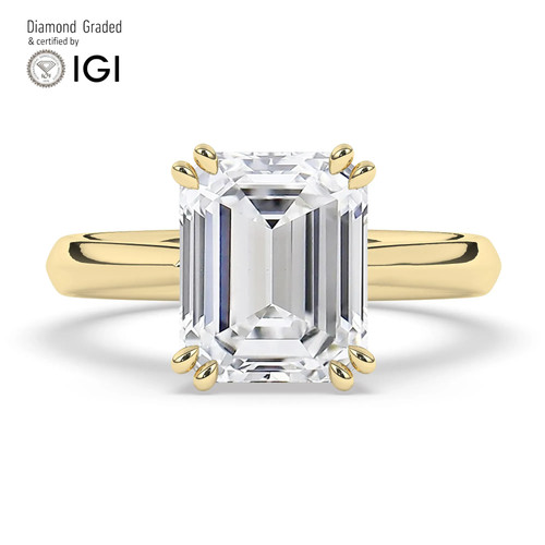 Emerald diamond engagement - emerald,