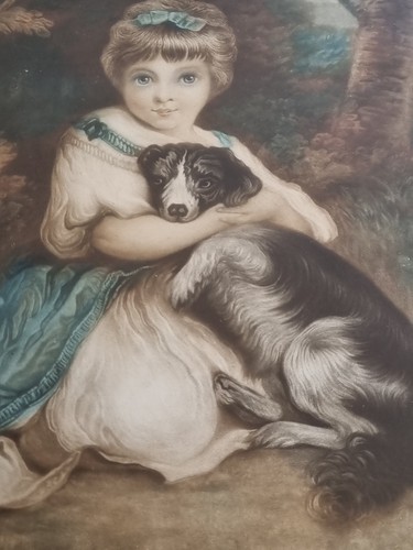 Antique signed mezzotint - mezzotint, after