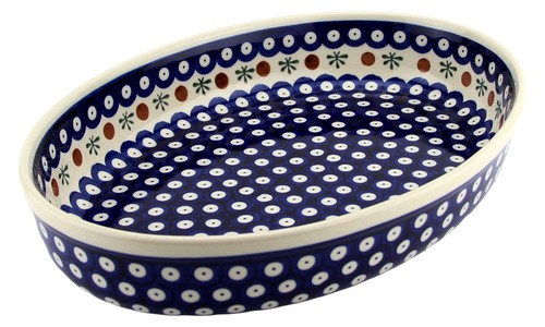 Polish pottery gratin oval - au,