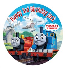 THOMAS THE TANK ENGINE Cake Topper Edible Icing Sugar or Rice Paper 7.5" a