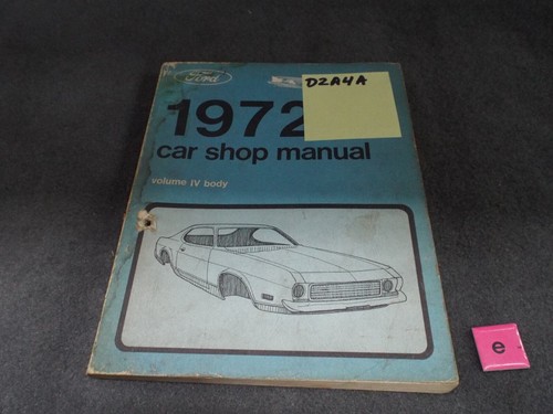 Shop manual body 1972 ford - manual,