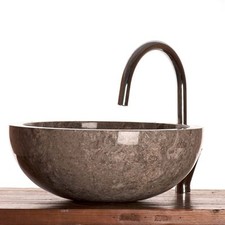 Grey Marble Stone Basin 40 cm