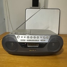 Sony CFD S05 CD Radio Cassette Player Portable Stereo FM AM Boombox Working