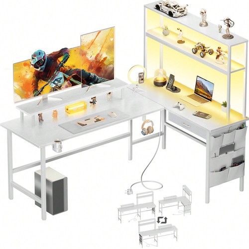 Shaped gaming desk - l,