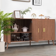 Modern 4 Door Buffet Cabinet