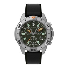 Mens New Timex Expedition North Ridge Chrono  Indiglo 42mm 100m W/Proof Watch
