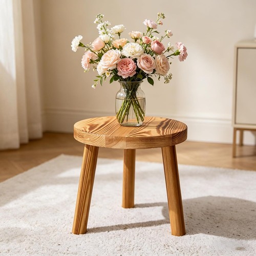 Jetaine small wooden stool - jetaine,