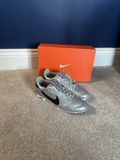 NIKE TIEMPO PREMIER II SG-PRO Soft Ground LEATHER Football Boots silver - UK 9.5