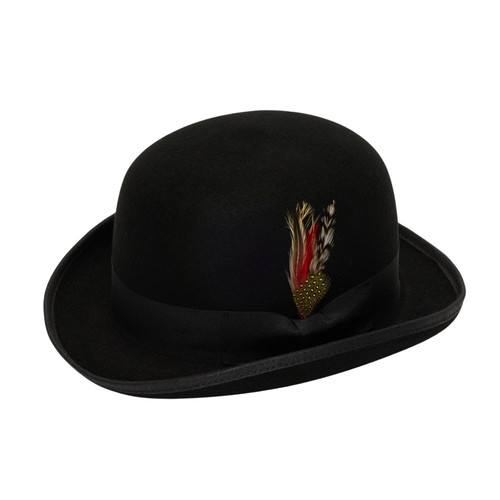 Black classic bowler - black, hat