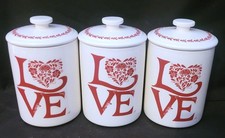 THREE Portmeirion RED LOVE