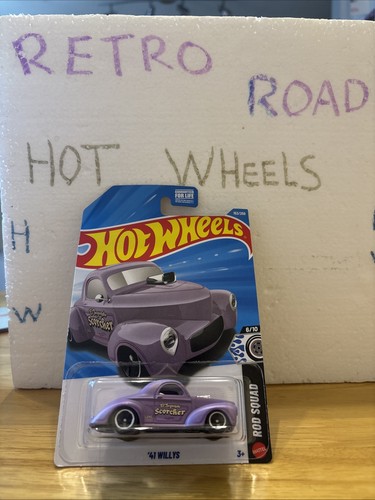 Hot wheels long card - card, purple
