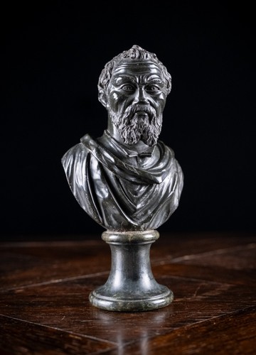 19th century serpentine bust - century,