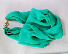 JADE CHIFFON OBLONG SCALF casual/smart MAGNET CLASP