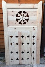 Handmade Timber Garden Gate  With Unique Ornaments 156cm X 90xm