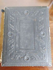 Antique Victorian Leather Photo Album with some Card Photos