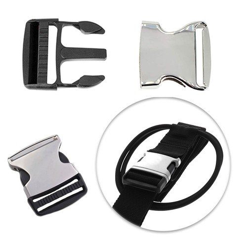 Metal plastic side release - plastic,