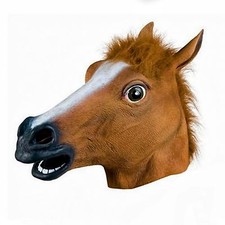 RUBBER HORSE HEAD MASK LATEX