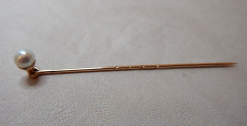 Antique 9ct gold and pearl - gold,
