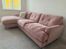 DFS Patterdale Large Corner Left chaise sofa Settee Blush Pink