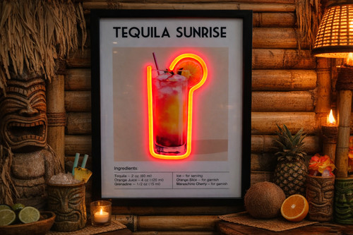Tequila sunrise cocktail bar - tequila,