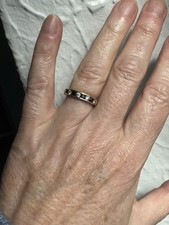 Sapphire and Diamond Eternity Ring size L 9ct