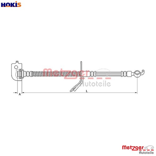 Brake hose 4110736 for kia - for,