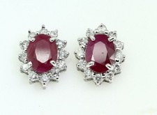 2.50ct Ruby & Diamond Earrings