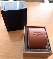 BREITLING WATCH BOX/TRAVEL CASE AND OUTER WATCH BOX IN BROWN 1884 GI144