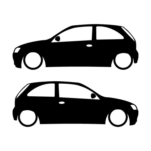 Set car decal stickers - set, of