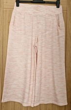 Peach Marl wide leg crop