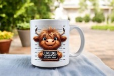 Highland cow gift, Naughty